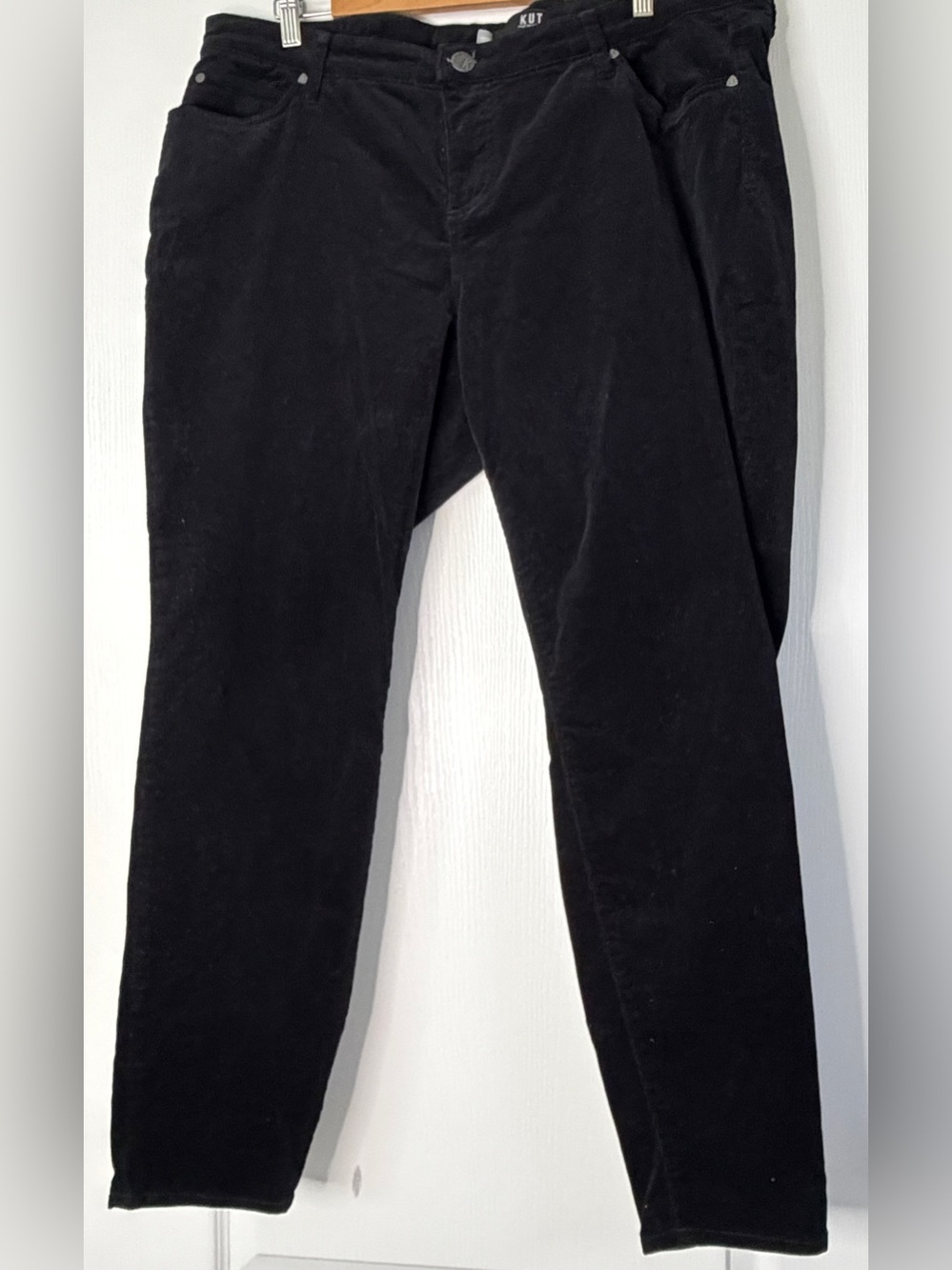 KUT from the Kloth Diana Skinny Pants Black 18W Stretch Cotton Mid Rise